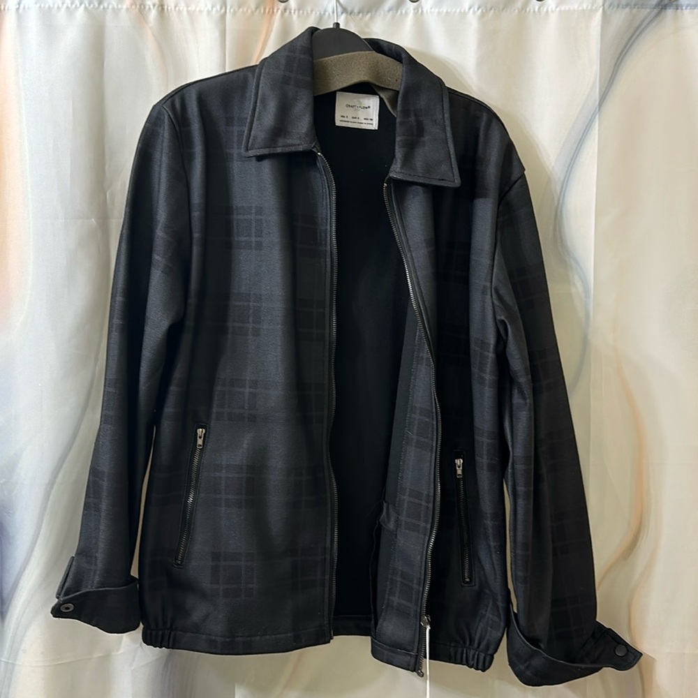 Craft+Love Casual Small Mens Dark Checkered Jacket